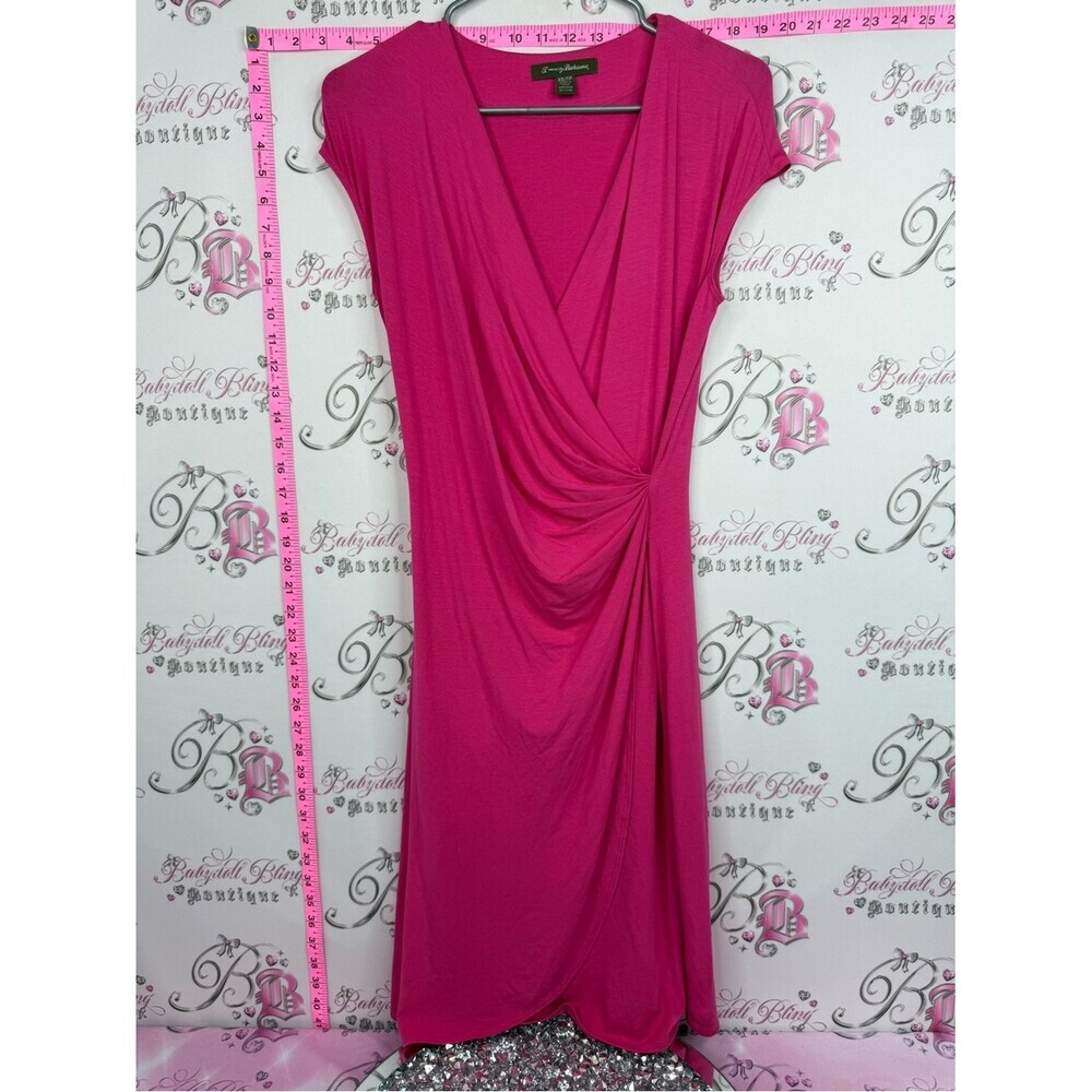Tommy Bahama dress pink bright Fuchsia Twist-Front V-Neck Dress